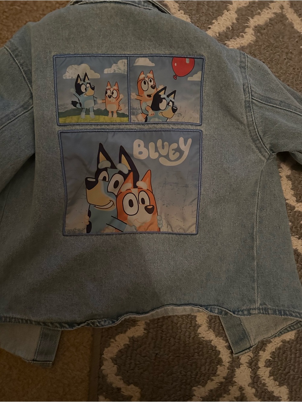 Bluey Graphic Light Blue Denim Jacket for Kids